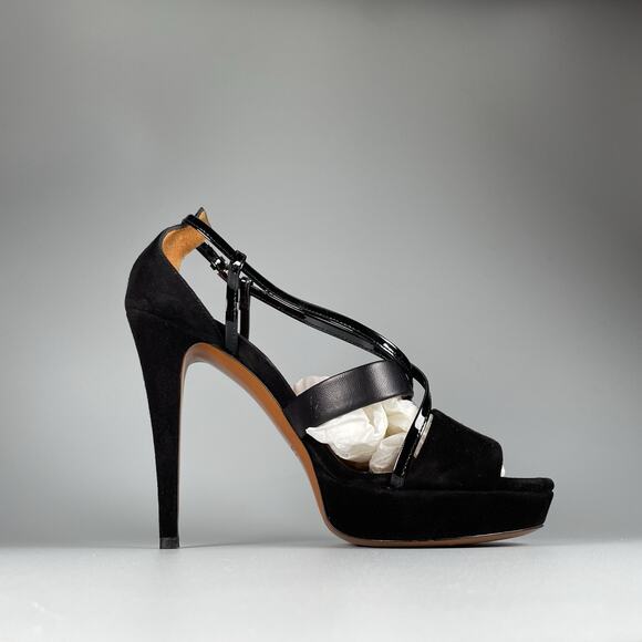 Gucci Women’s EU 38 US 8 Black Velvet Strappy Slip On Pumps Heels EUC - Picture 7 of 8